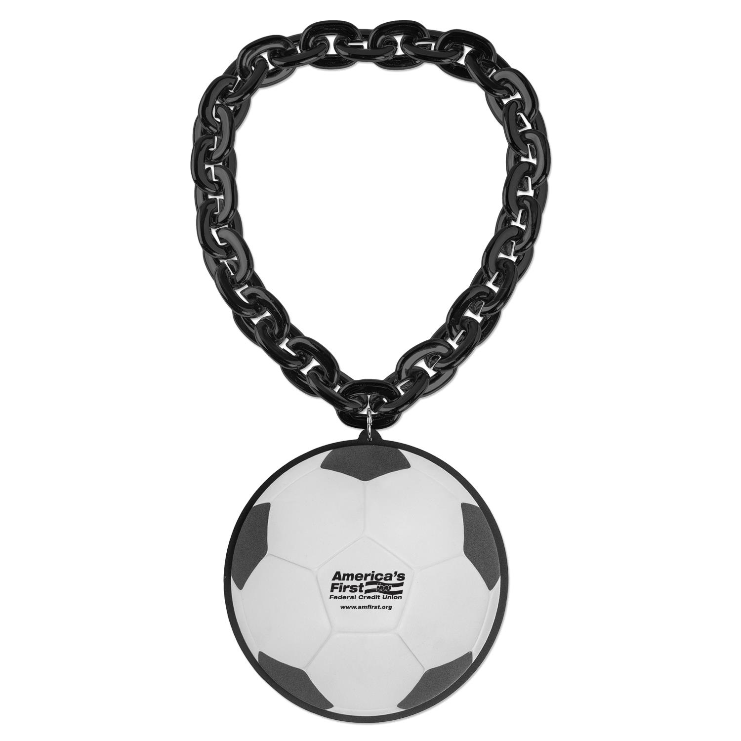 Soccer Ball EVA Medallion with Jumbo Chain