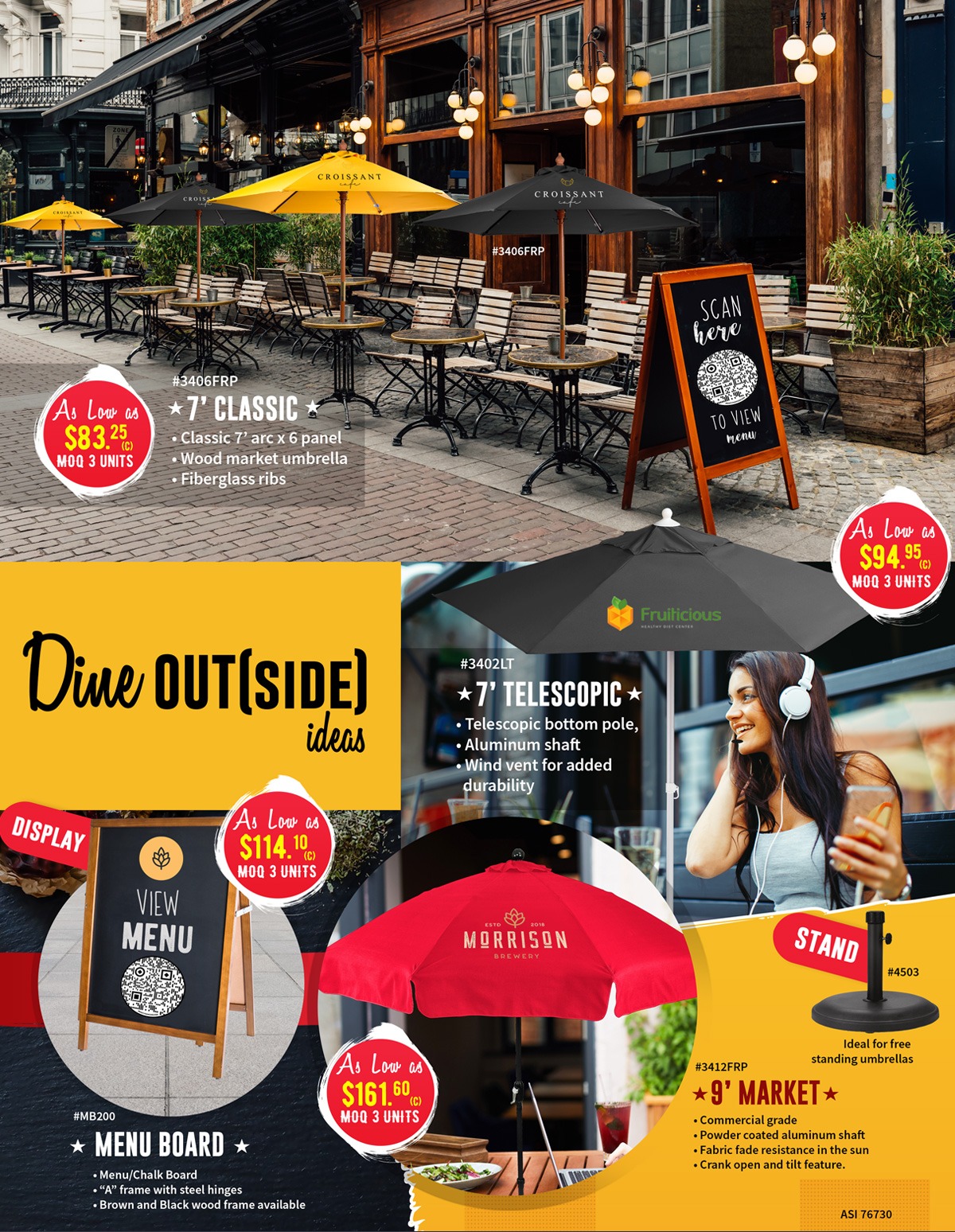 9' Aluminum Market Umbrella 3