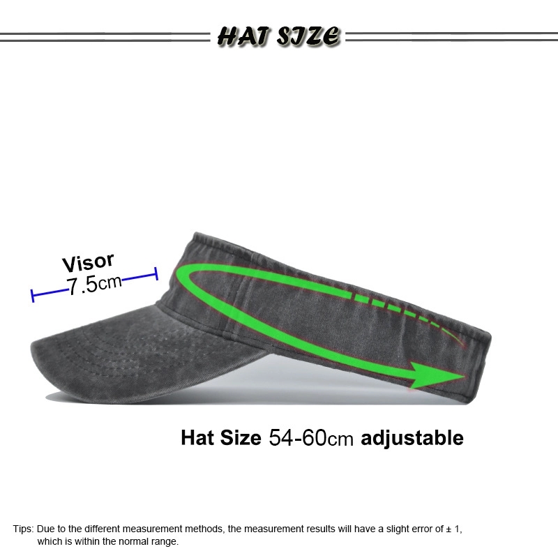 Custom washable cotton Sun Visor Caps for Unisex 6