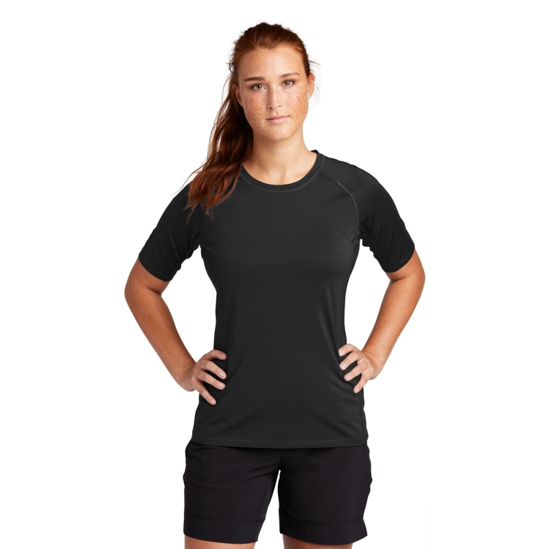 Sport-Tek Women's Rashguard Tee. 5