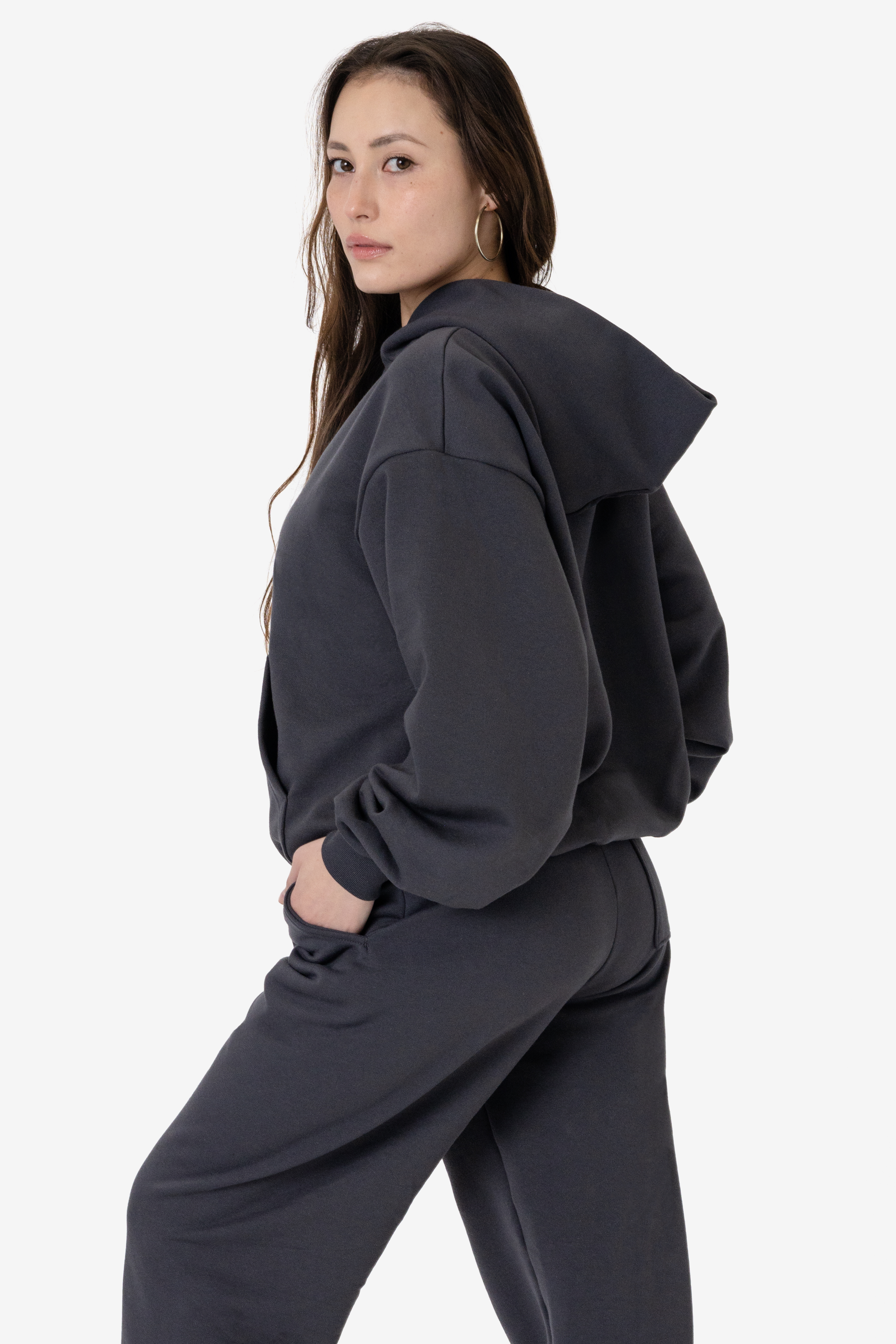 10 OZ MID-WEIGHT POLY COTTON FLEECE WIDE HOODIE 14