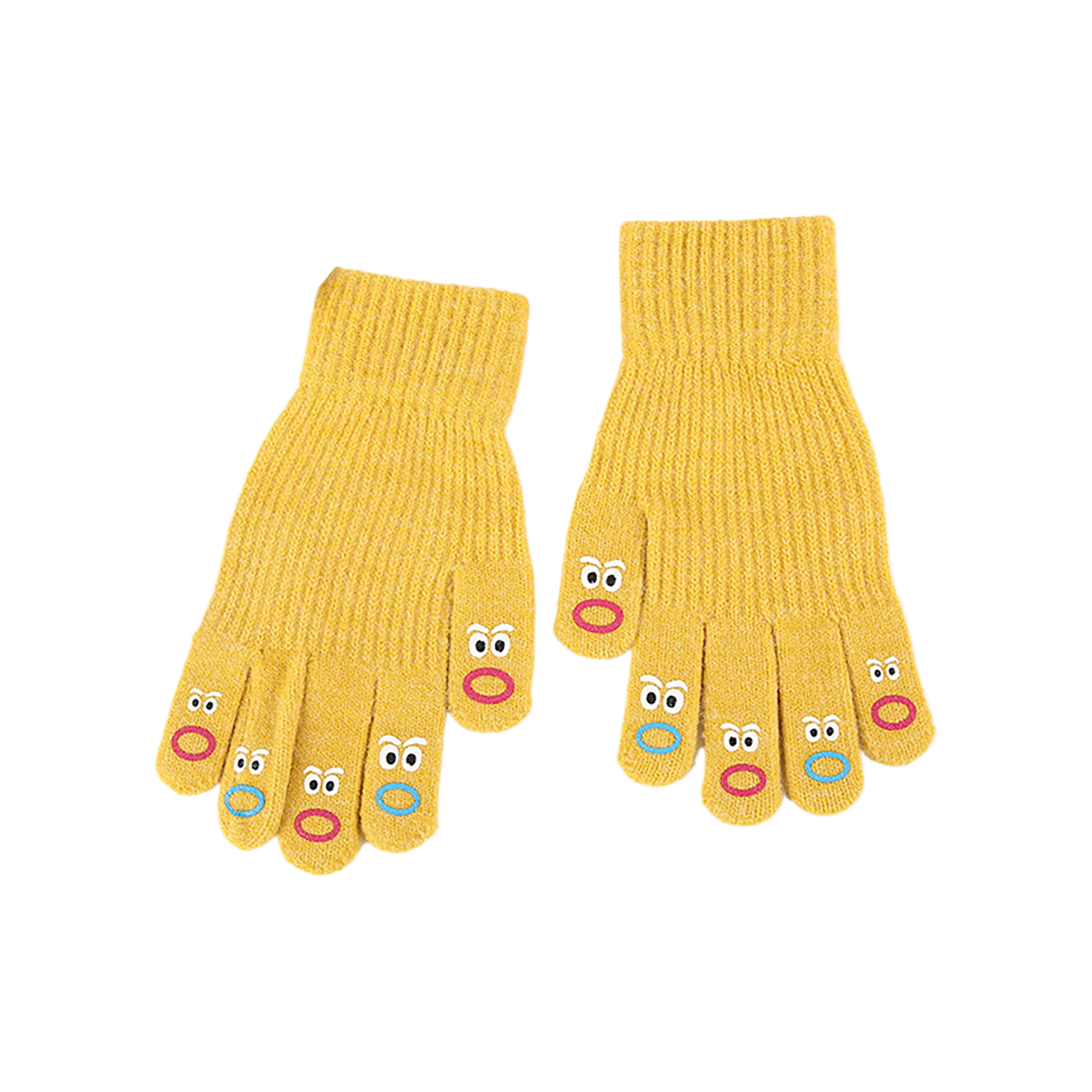 Warm Cartoon Open Finger Gloves 7