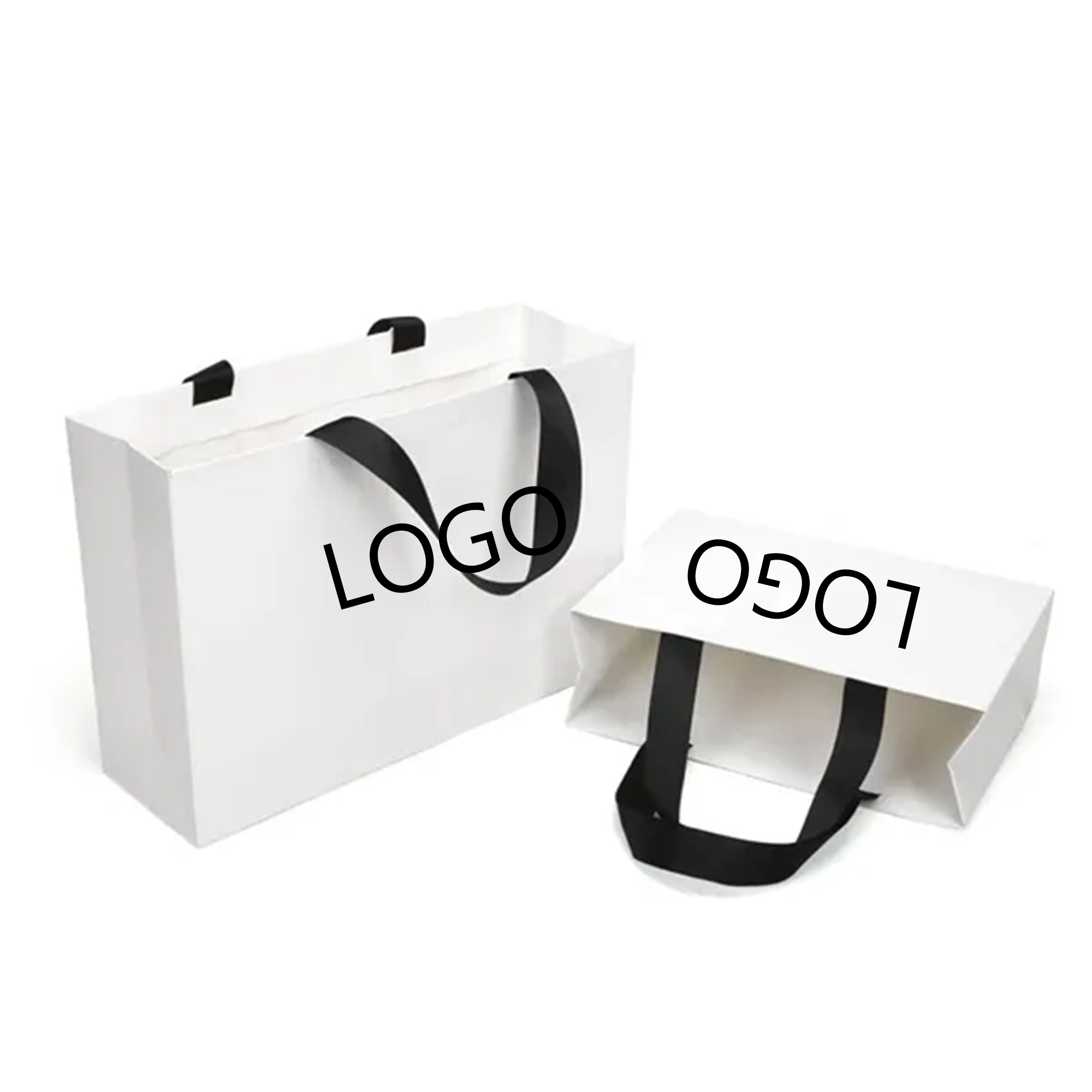 Eco-friendly Foldable White Paper Gift Bag 2