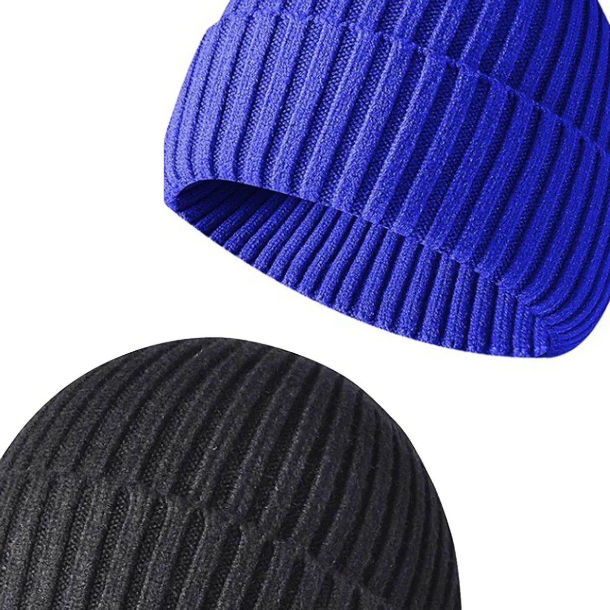 Warm Ribbed Knit Beanie Hat For Winter Comfort 3