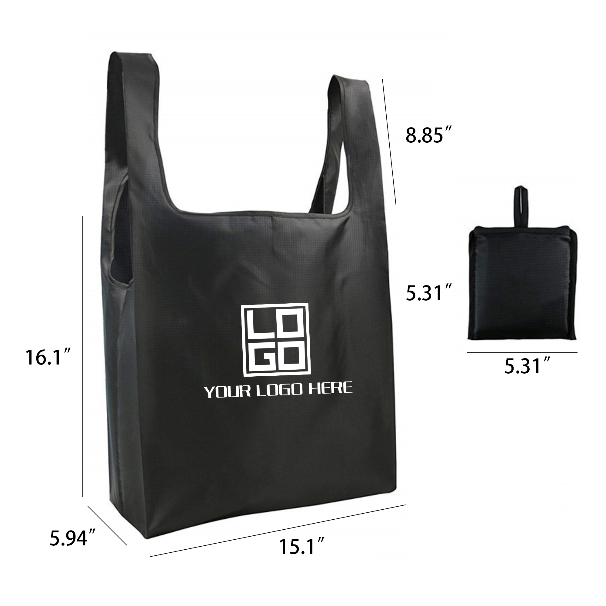 Tide Twister Folding Reusable Promotional Tote Bag 1