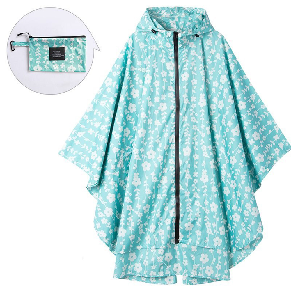Rain Poncho Jacket Coat Hooded 3