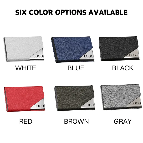 PU Leather Flap Magnetic Business Card Holder 2