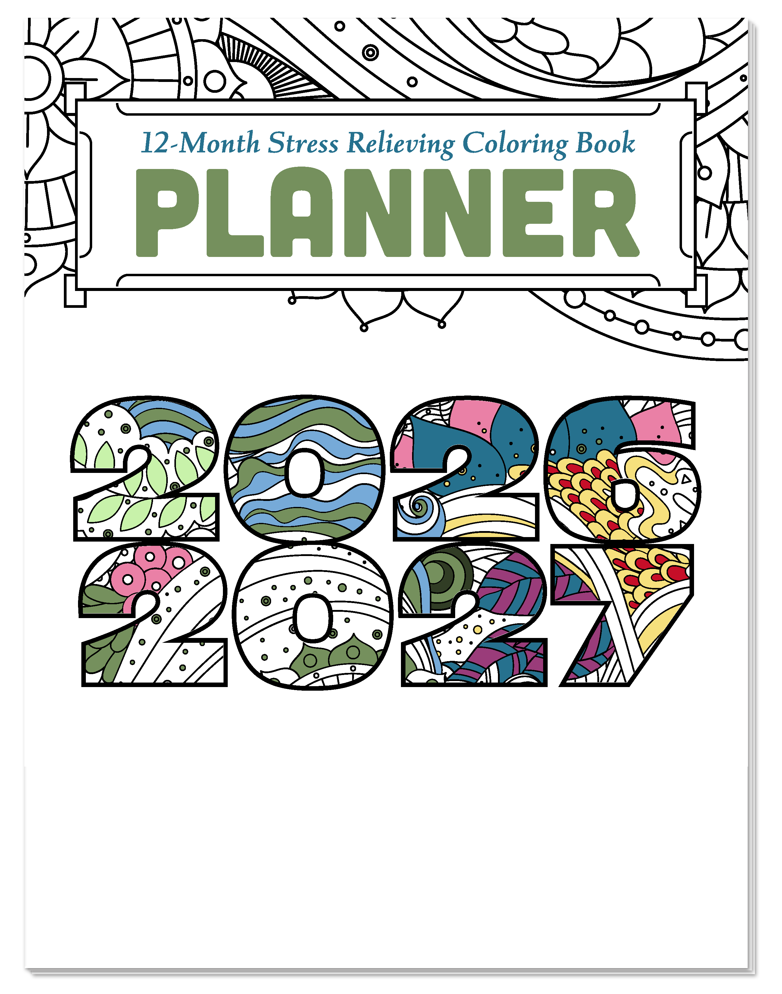 COLORING PLANNER - Adult Coloring Monthly Planner 4