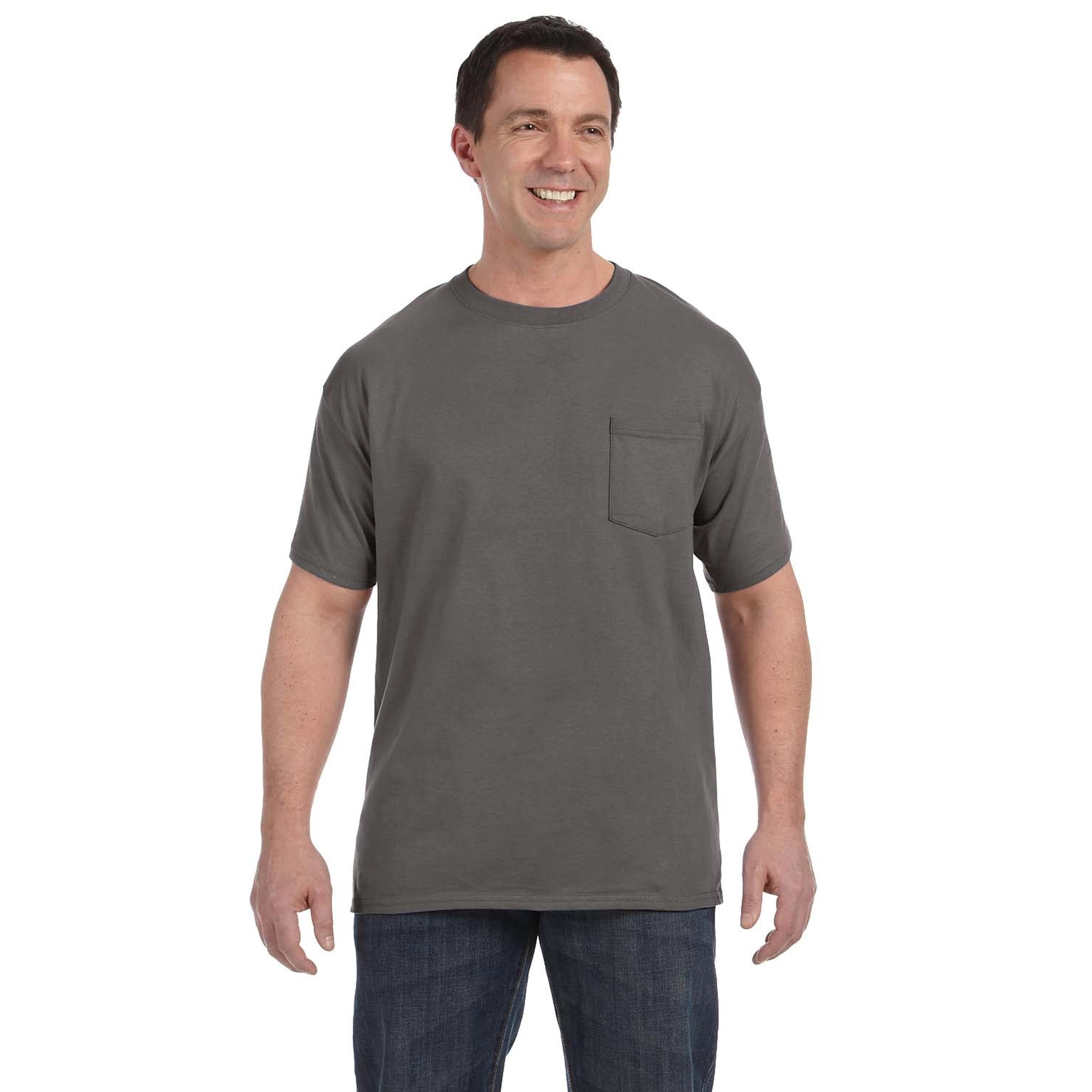 Hanes Men's 6.1 oz Tagless Pocket T-Shirt 14