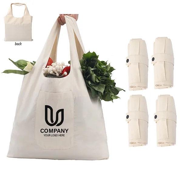 Large Cotton Canvas tote With front pocket, custom tote bag with logo imprint 2