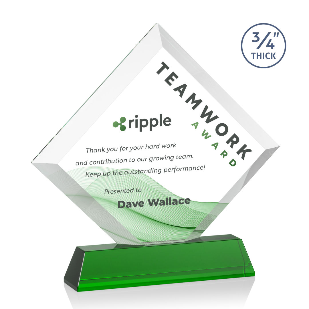 Belaire VividPrint™ Award on Newhaven Base - Green 6