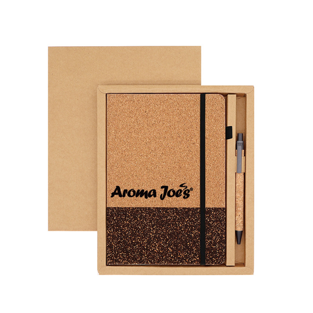 Cork Softcover Vegan Leather Journal with Gift Box 2