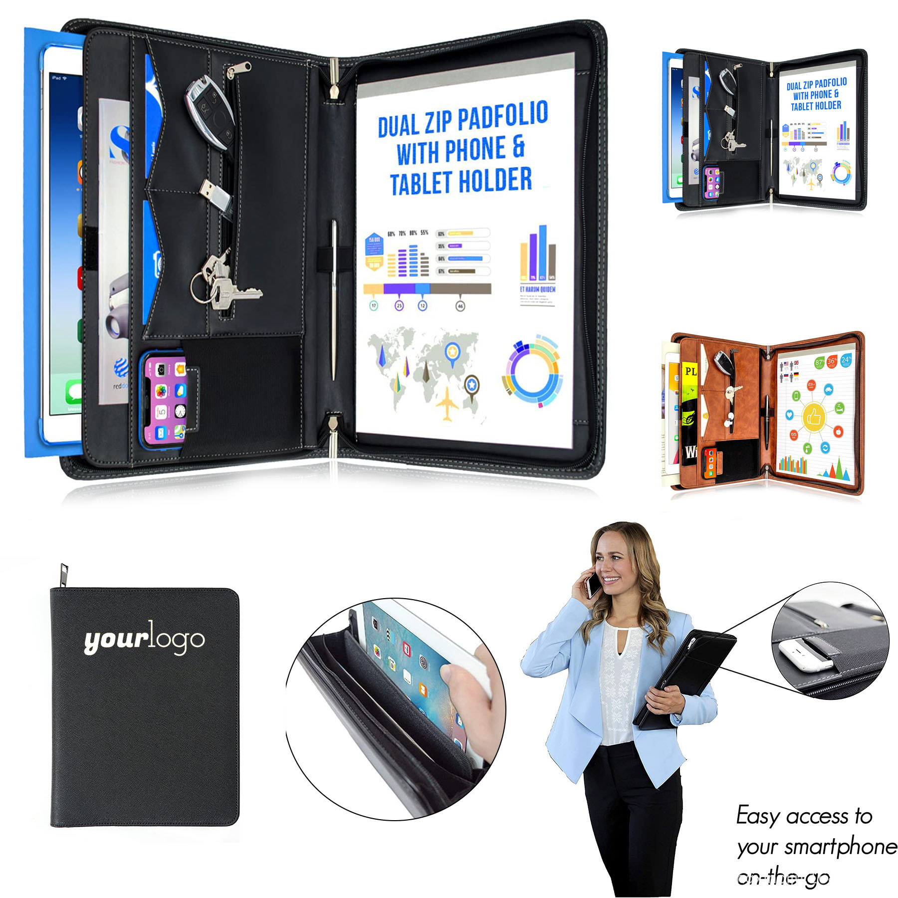 Zippered Padfolio Binder 1