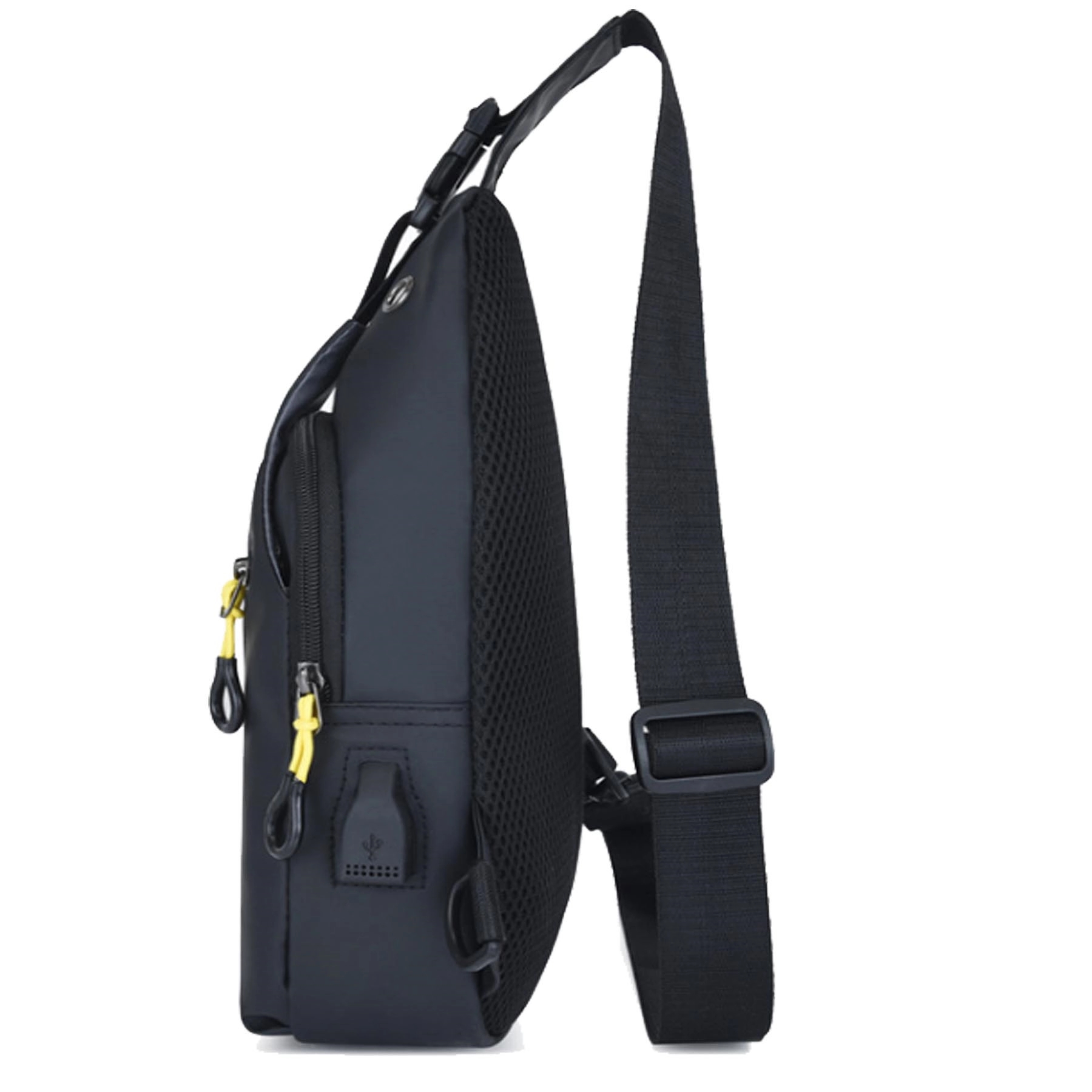 Men's Oxford Chest Bag with Charging Port 4