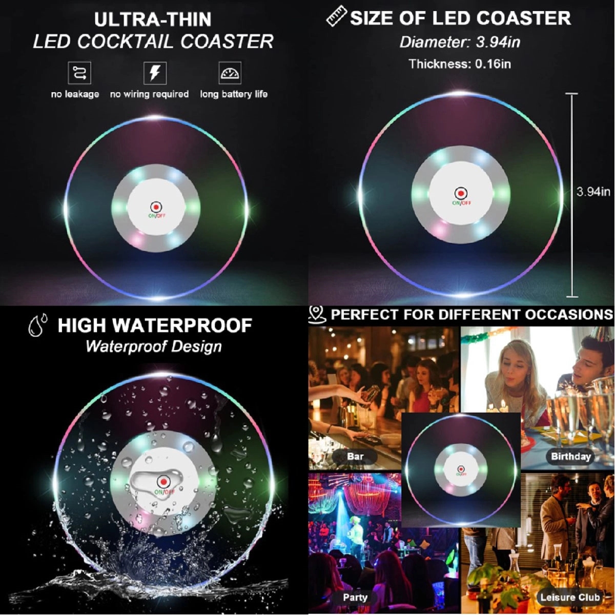 Led Light Up Cup Coaster 3