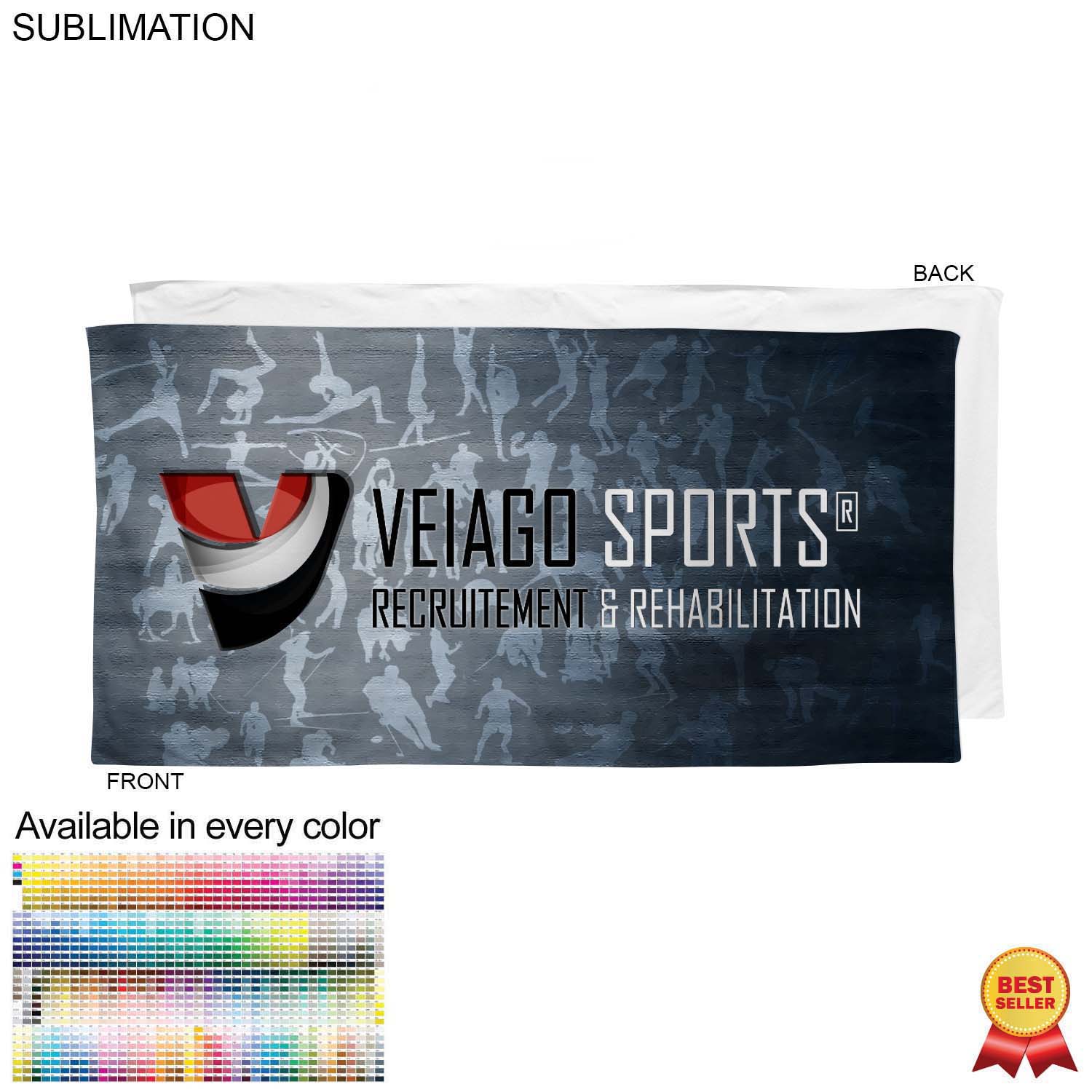 Plush and Soft Velour Terry Cotton Blend Shower Towel, 24x48, Sublimated Graphics Edge to Edge 5