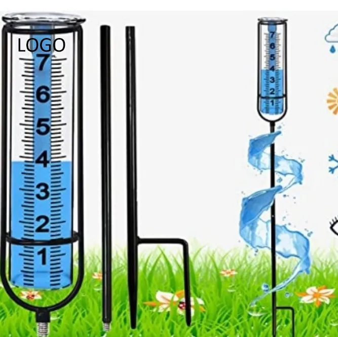 Durable Metal Rain Gauge for Garden Lawn with Bold Scale Easy Read Rainfall Measurement 1
