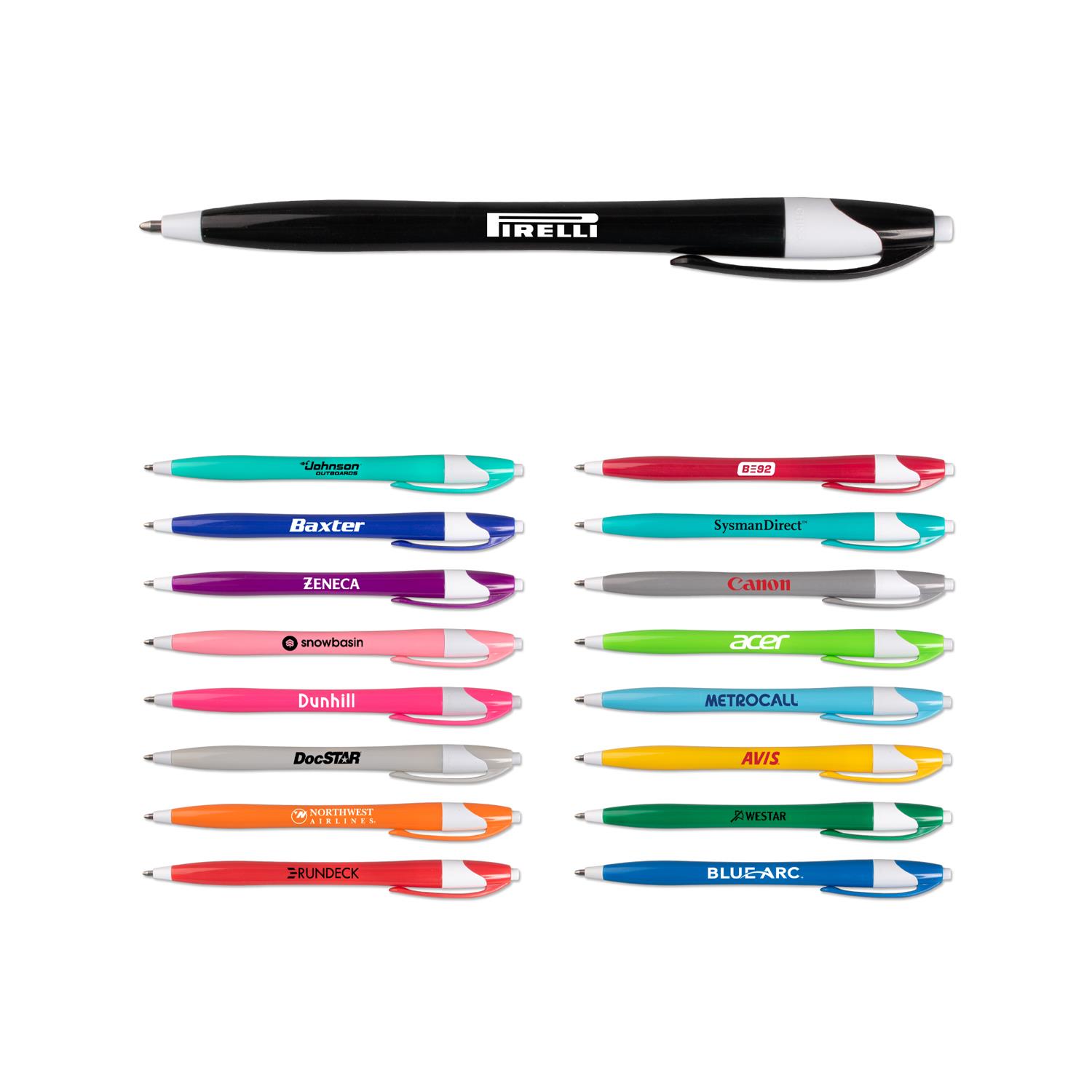 Colored Honesty Pen with White Accents