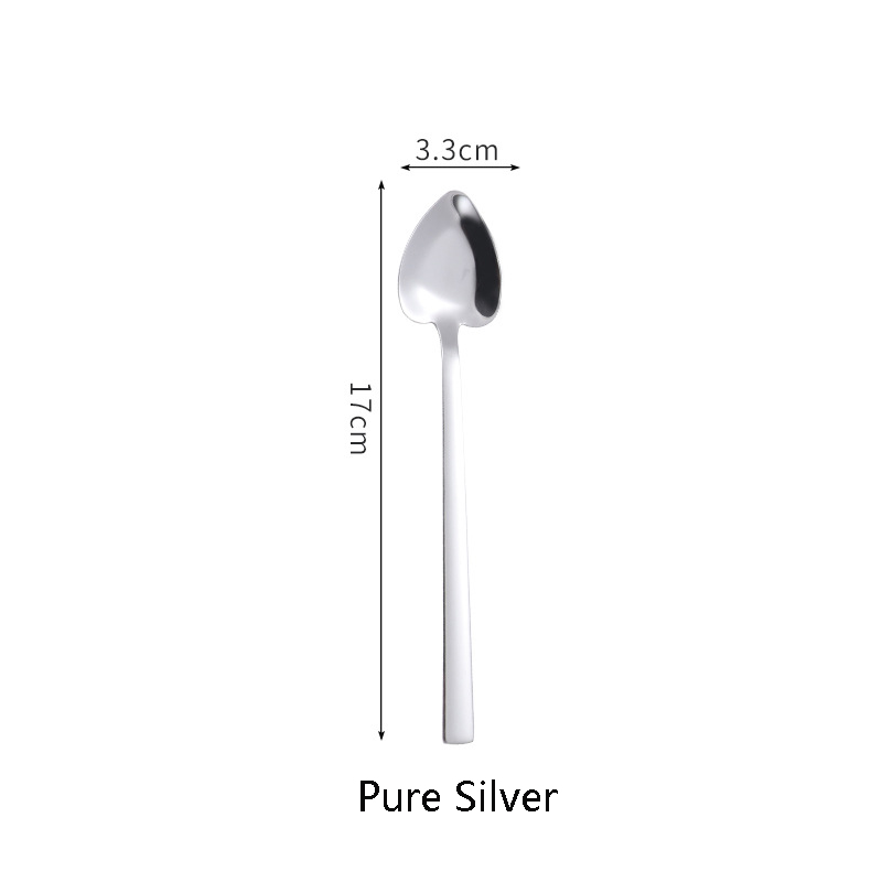 Stainless Steel Heart Coffee Spoons Ice Cream Scoop 2