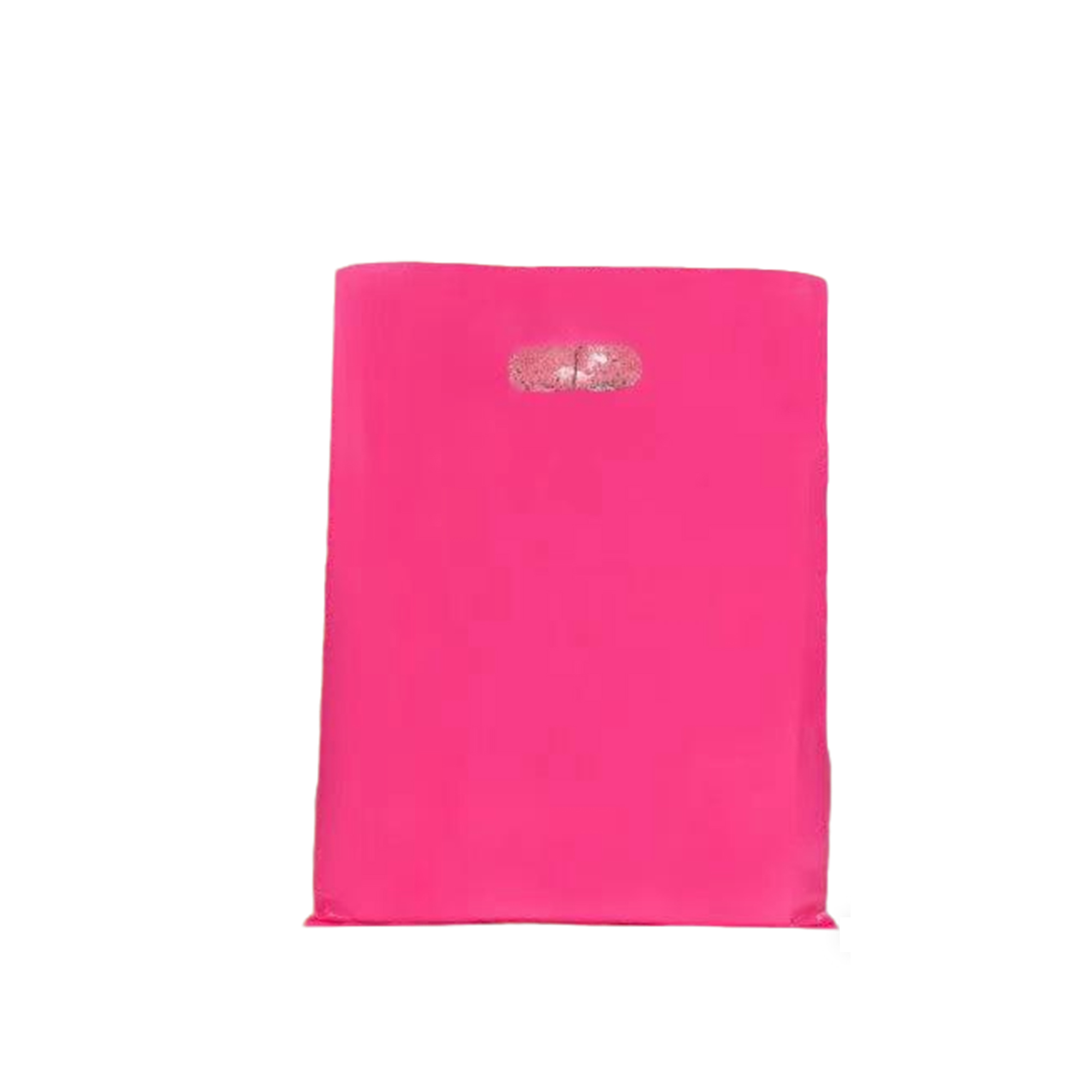 Plastic Die Cut Handle Bag 10" x 14" Durable PE Carry 13