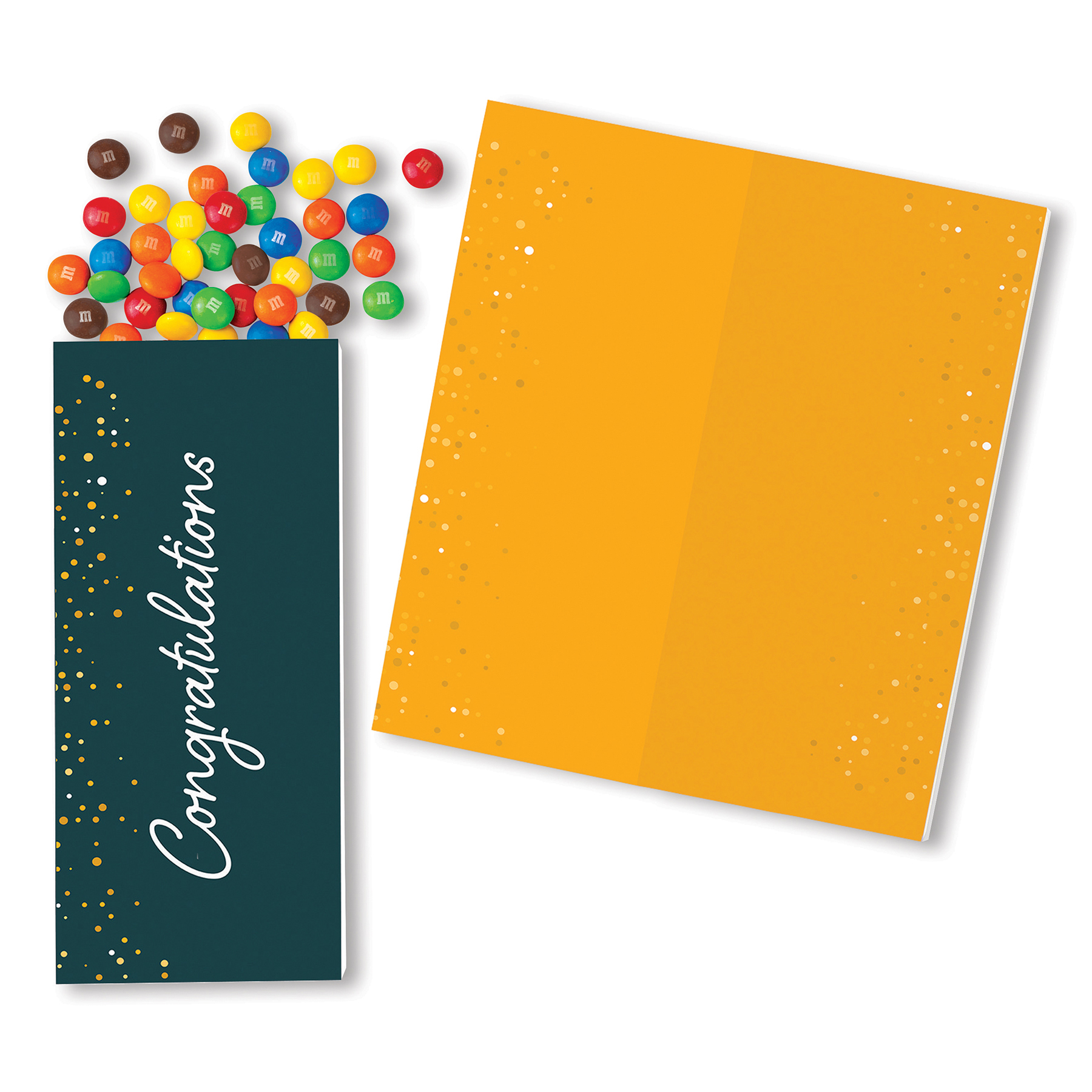 One Color Foil-Stamped Stock Congratulations Sweeter Cards with Candy Coated Chocolate Bitz 2