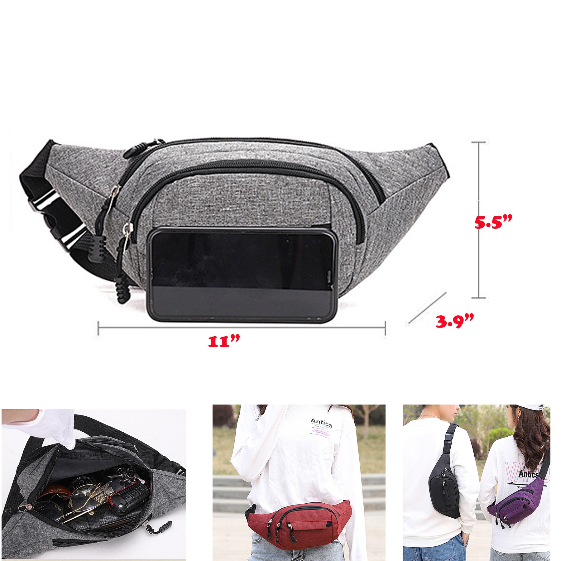 Packs Ladies Waist Bags 2
