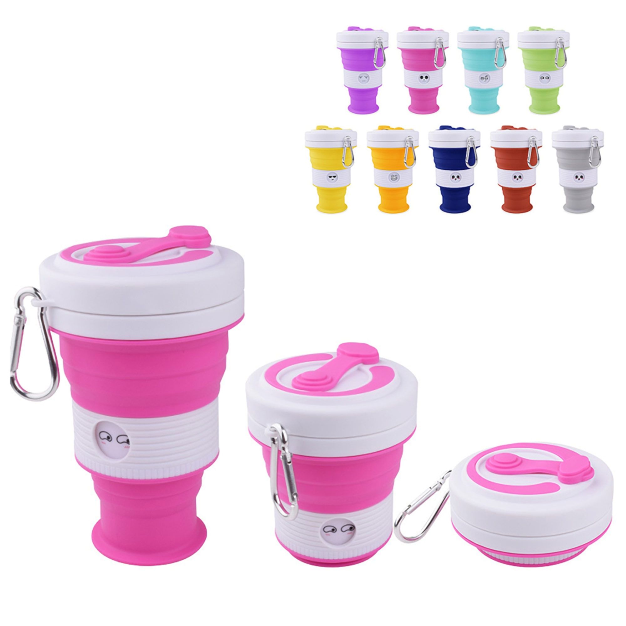 Collapsible Silicone Emoji Travel Cup 2