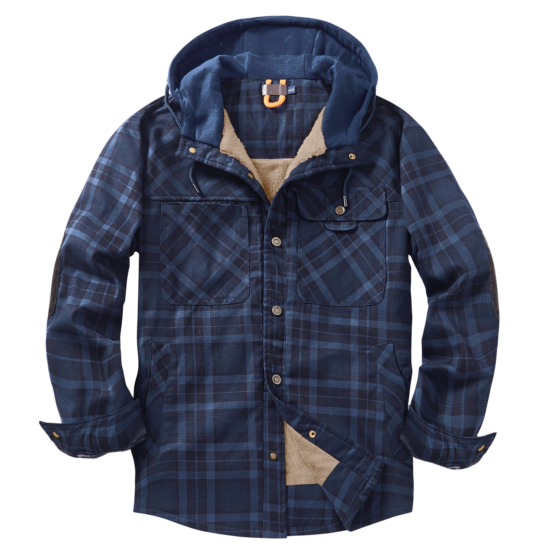 Winter Coat Jacket Sherpa Lined Full Zip Up Hoodie 4