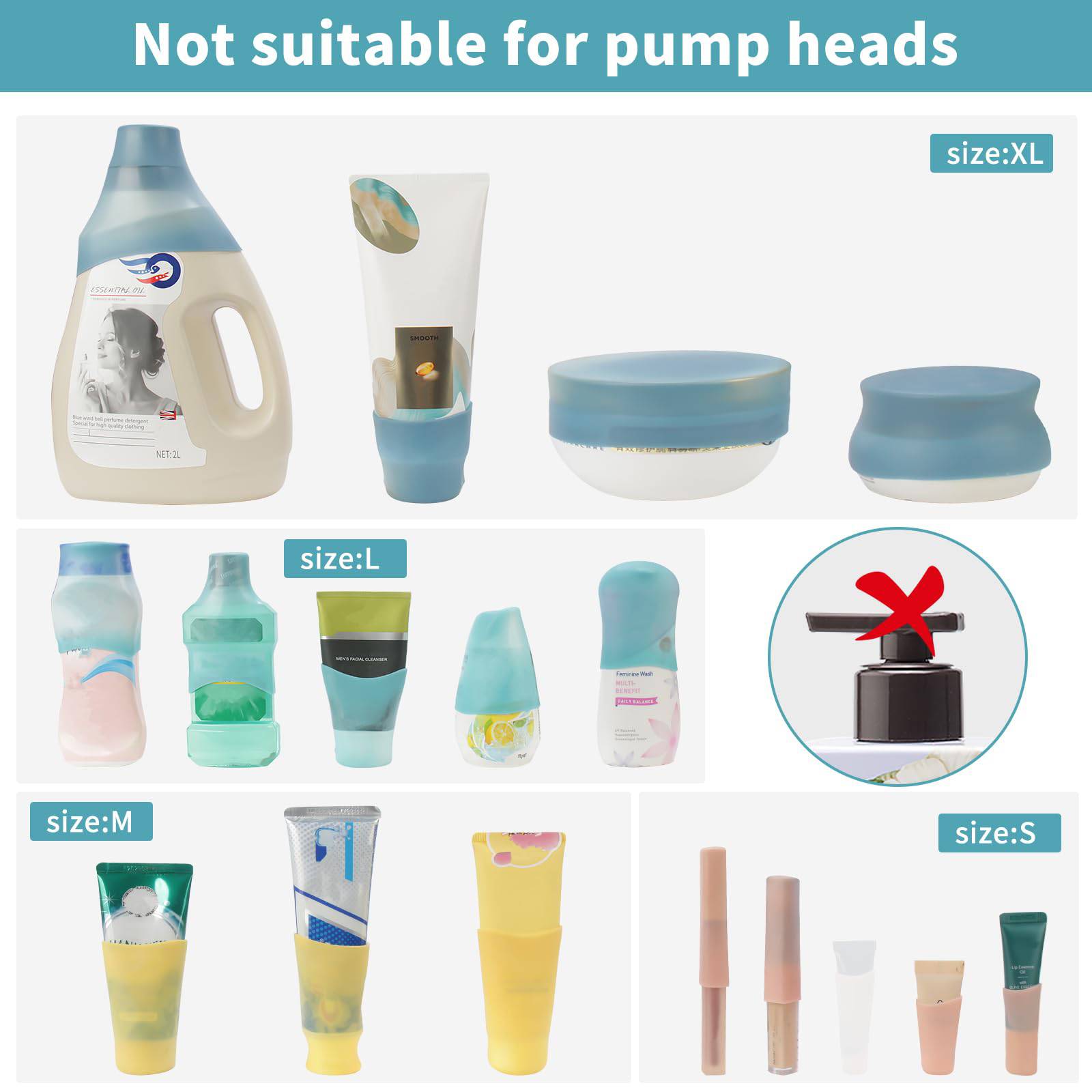 Portable Leak Proof Silicone Sleeve For Travel Containers 5