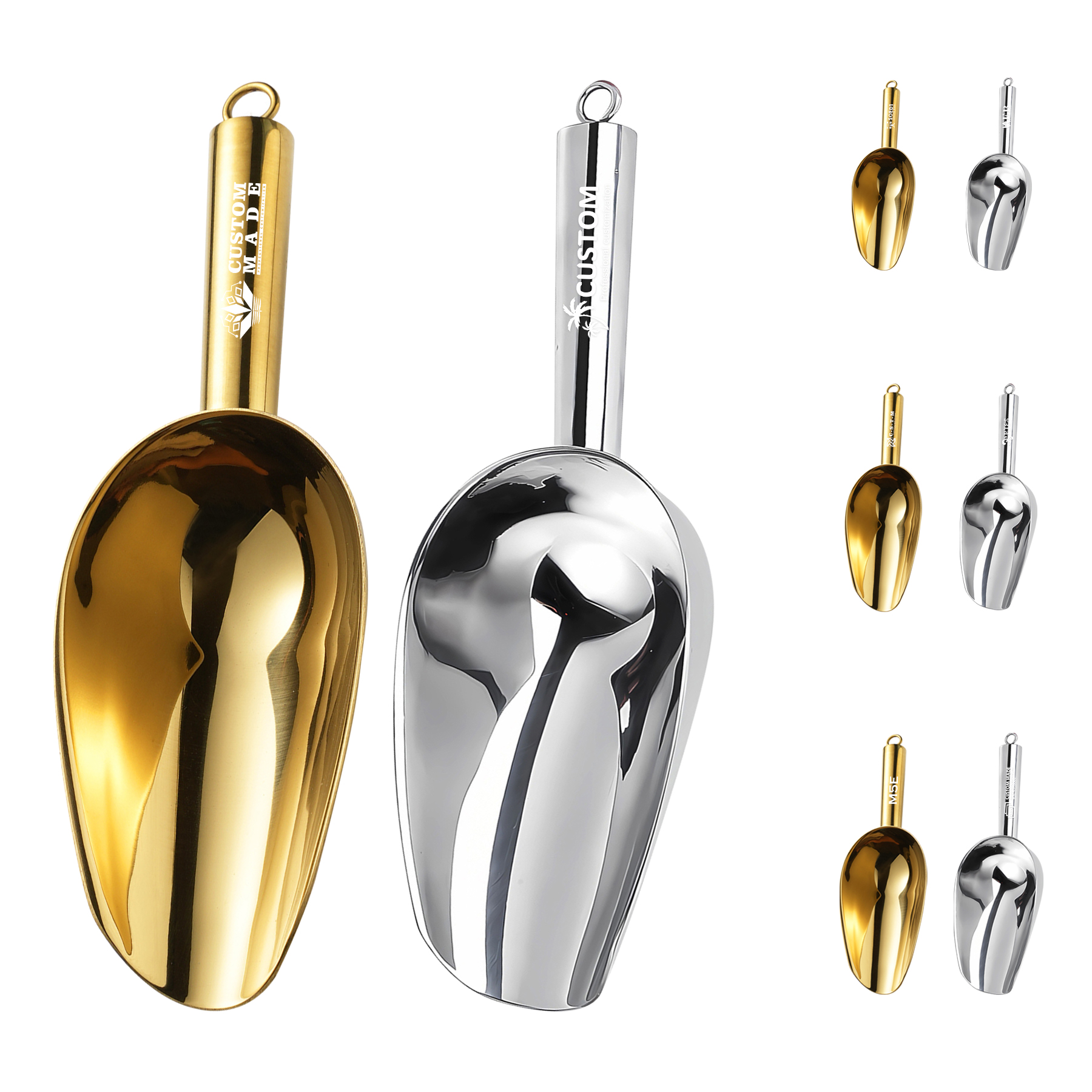 Food Grade Stainless Steel Food Shovel With Hook 7