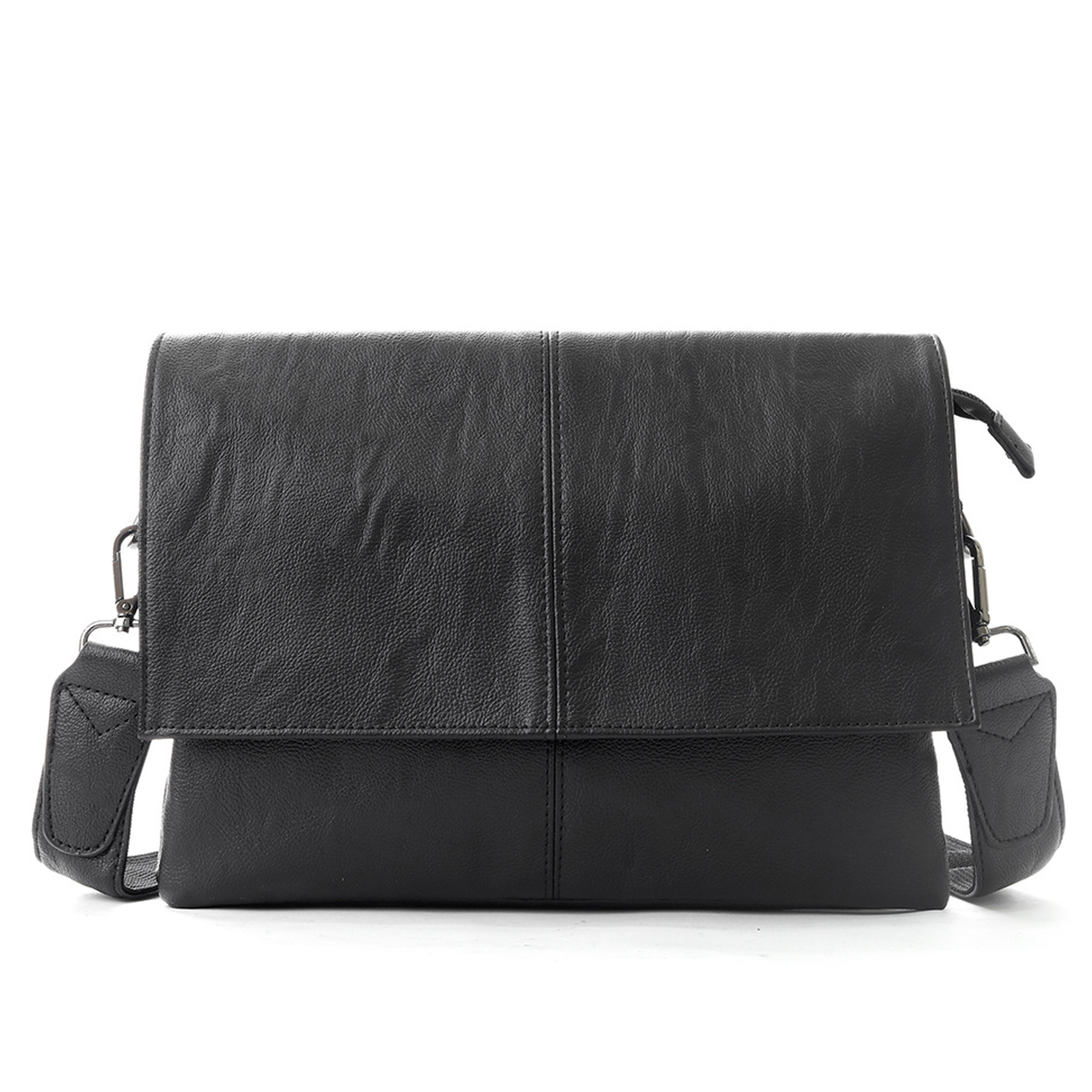 Leather Messenger Bag Men And Women 2