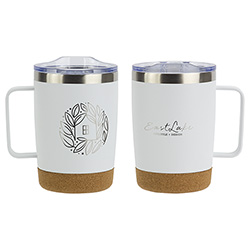 Sapora 12 oz Vacuum Insulated Stainless Steel Mug with Cork Base 21