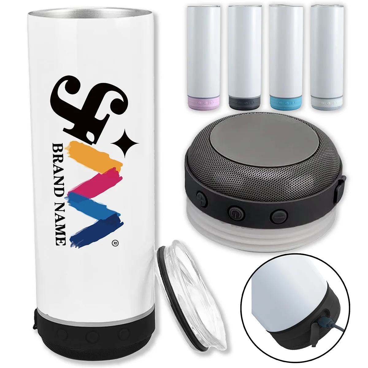 20oz Vacuum Insulated Tumbler Cup With Wireless Speaker 2
