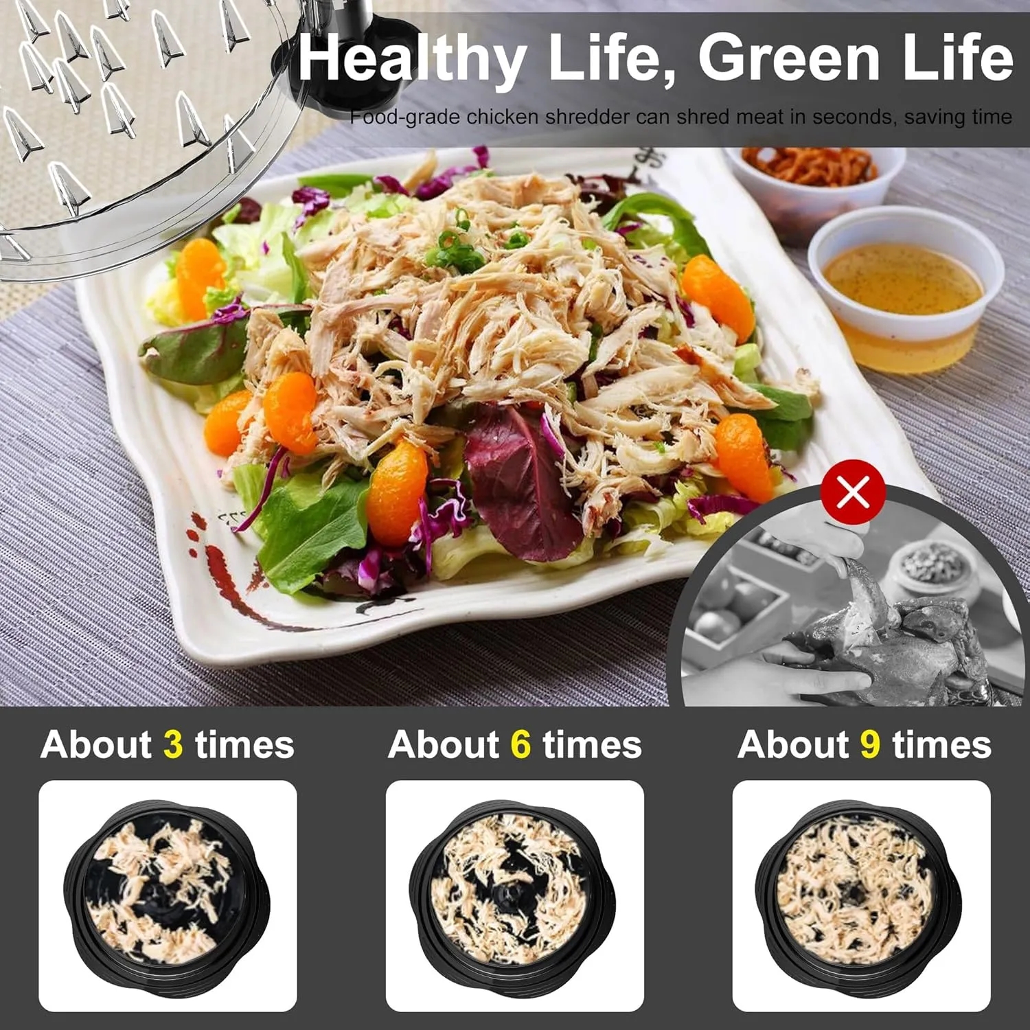 Handle Chicken Breast Shredder Tool 3