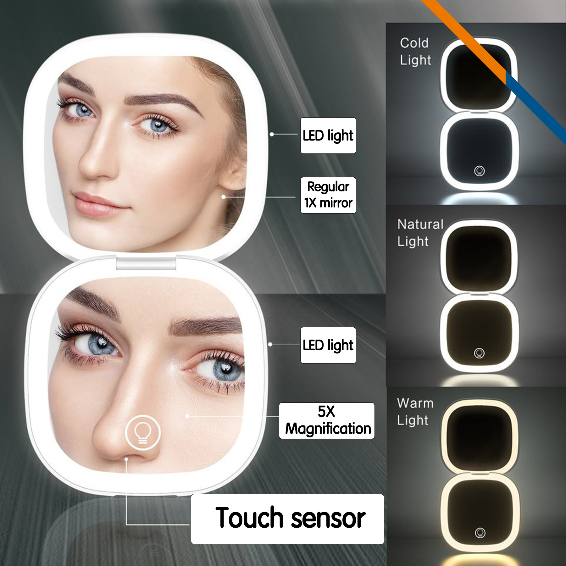 Nia LED Compact Mirror 3