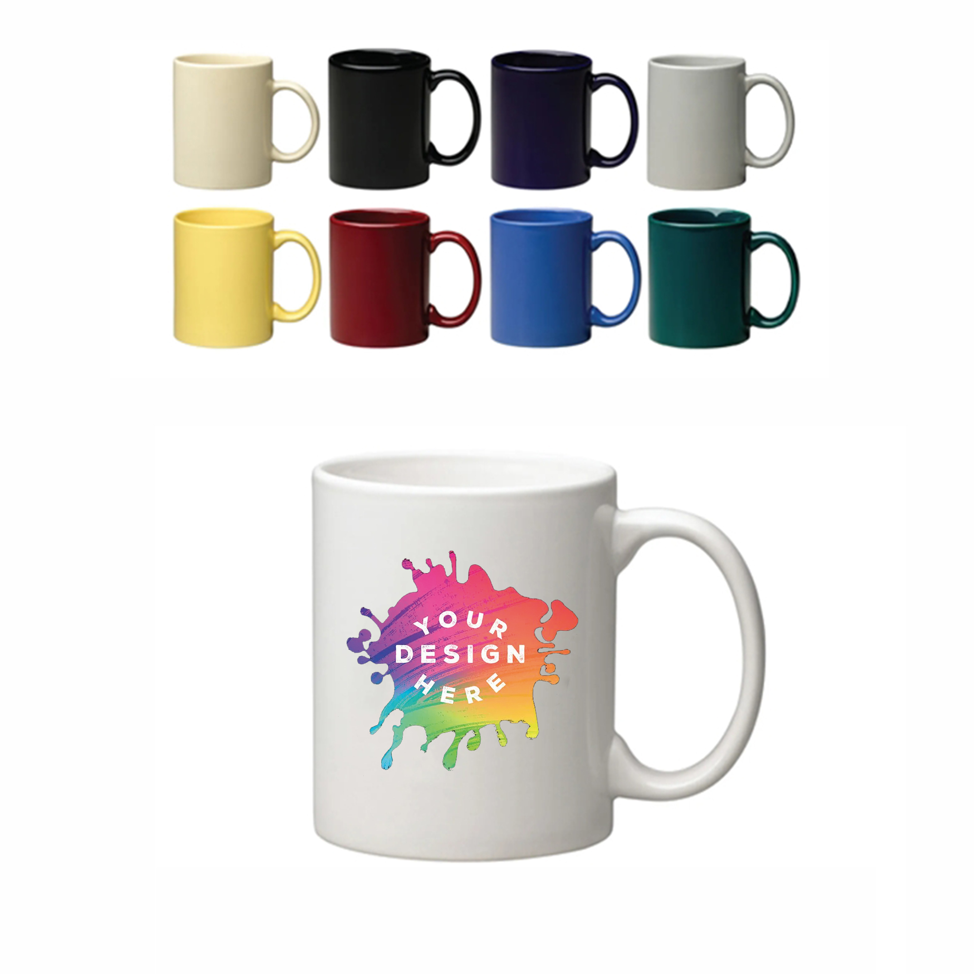 11 Oz Basic C Handle Ceramic Mug MOQ 10pcs 1