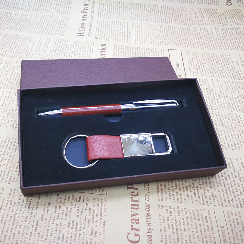 2-Piece Office Gift Set Metal Signature Pen and Key Chain 5