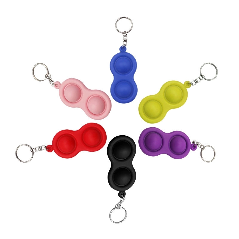 Silicone Push Pop Bubble Toy Key Chain 3