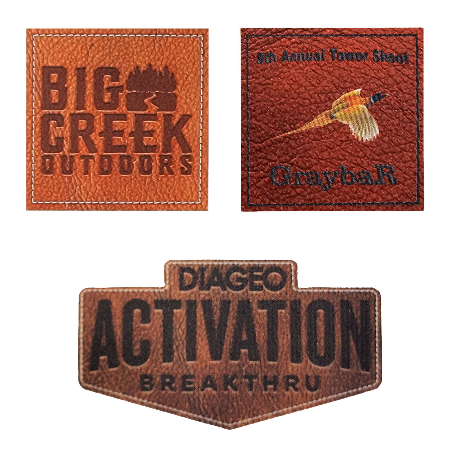 USA Made "Leather Look" Flat Printed Patches 4