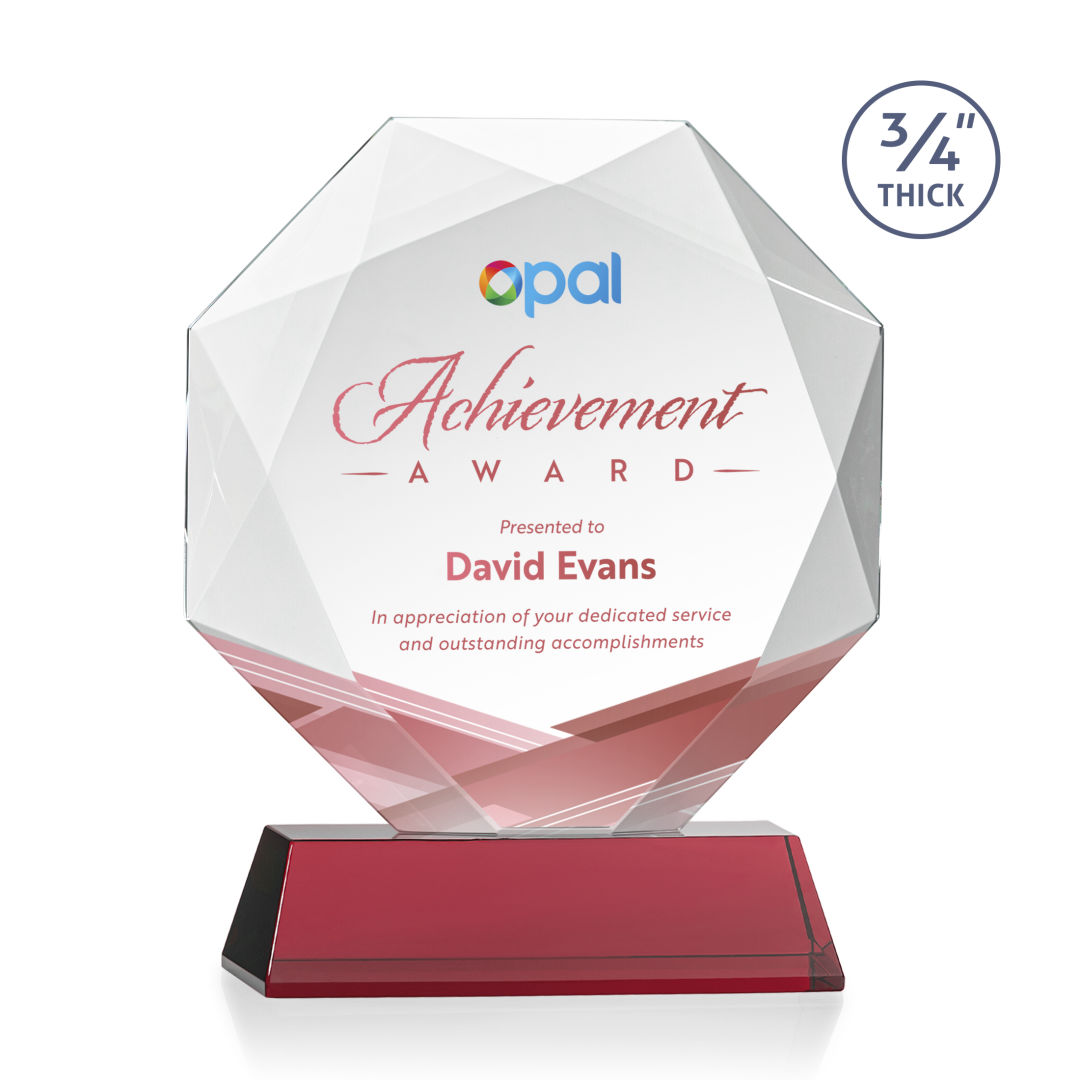 Bradford VividPrint™ Award on Newhaven Base - Red 6