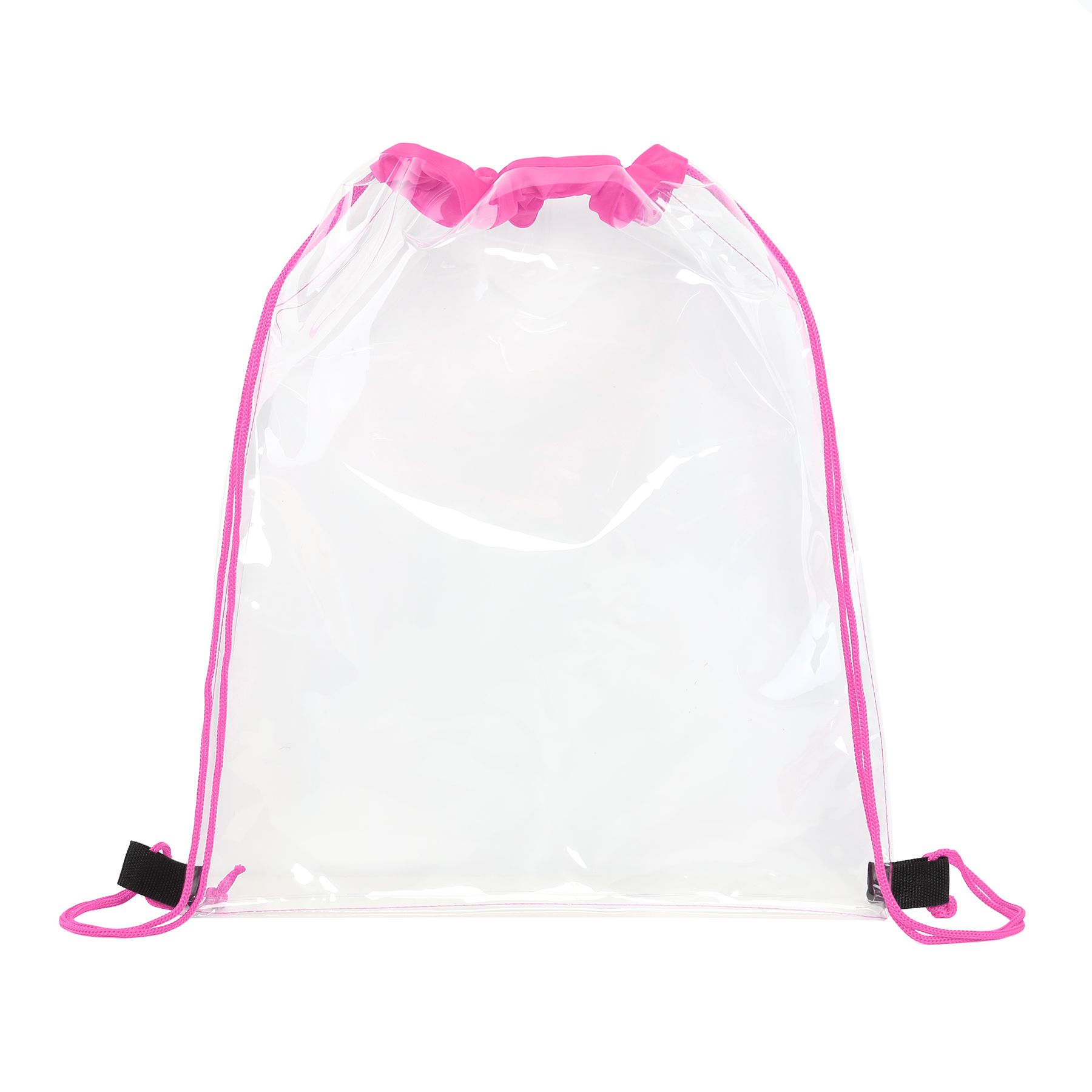 Large Clear Water-Resistant Stadium Drawstring Backpack 17