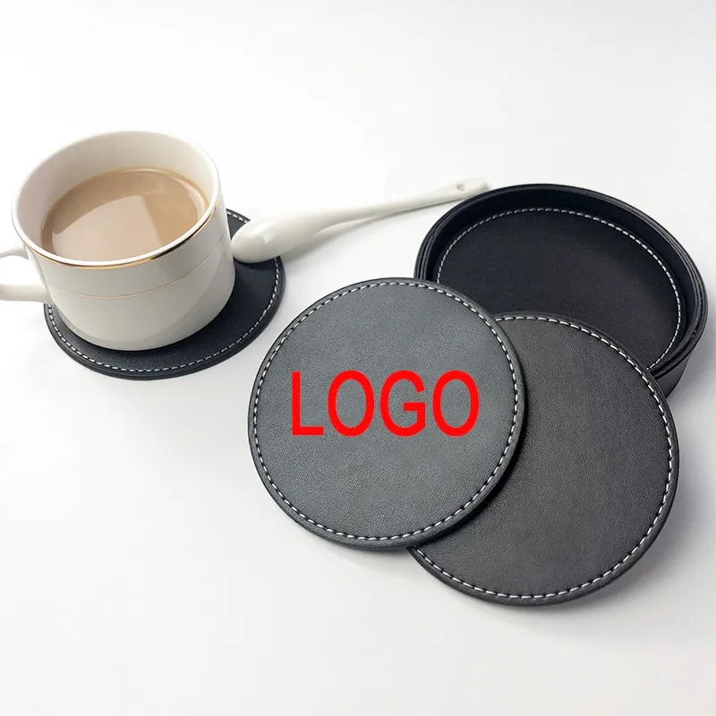 PU Leather Coffee Coaster 2