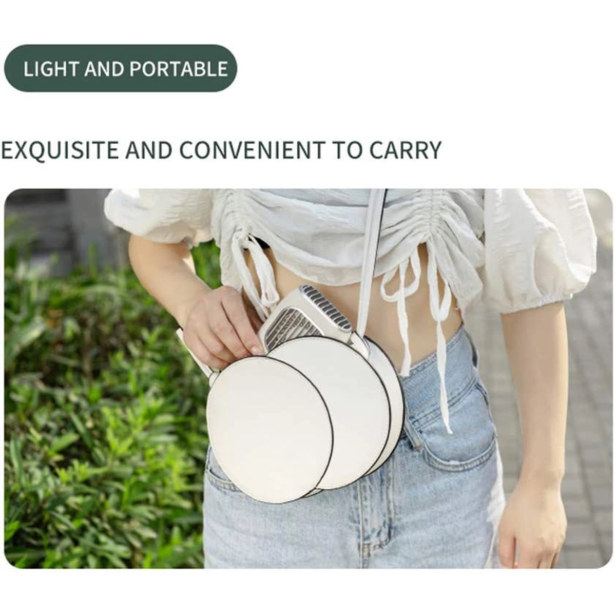 Custom Mini Silent Portable Rechargeable Hanging Neck Fan 1