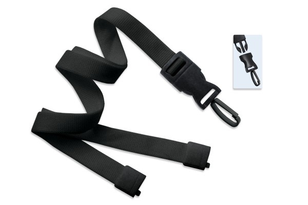 5/8" Polyester Lanyard with Breakaway and Quick Release (Plastic J-Hook) 1