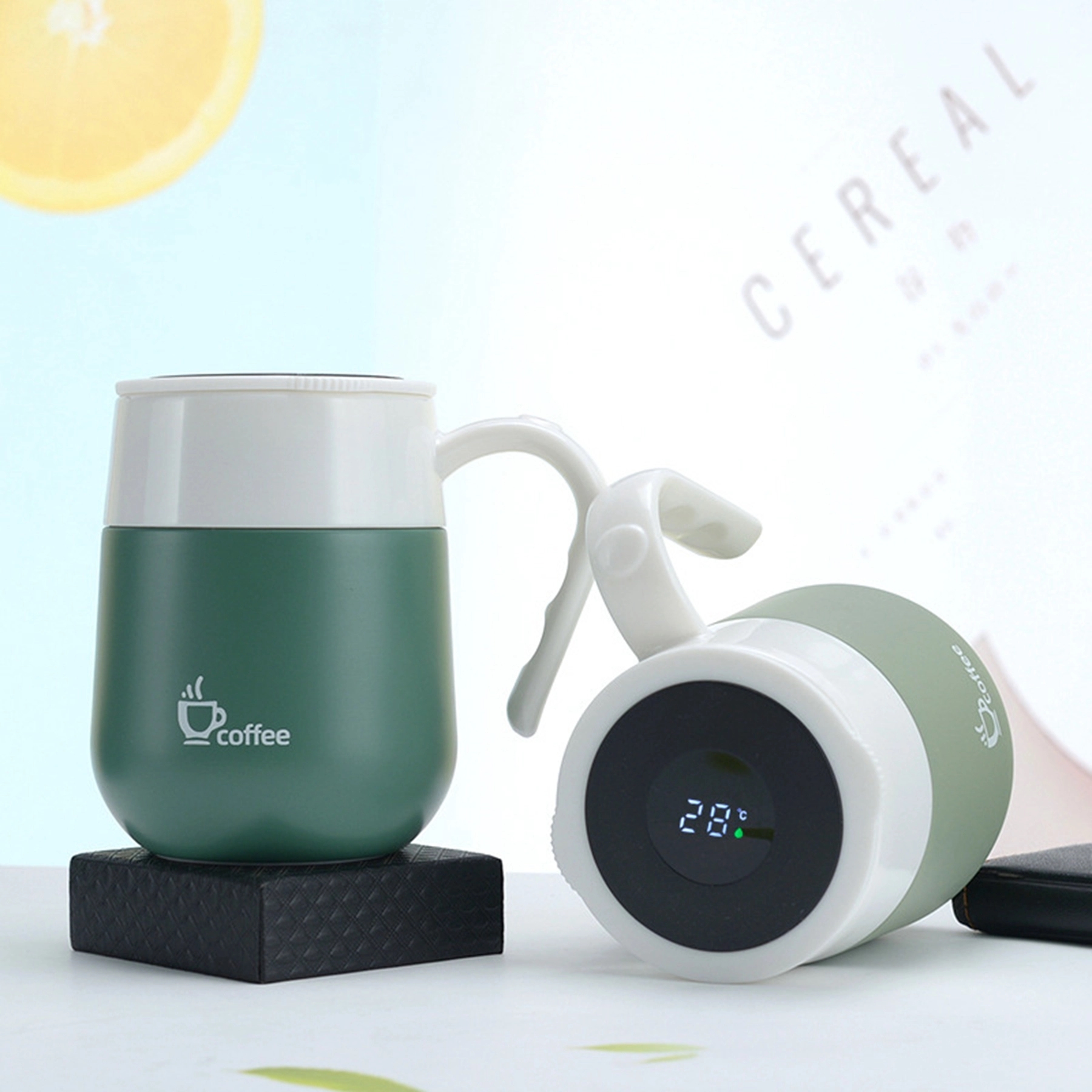 16 Oz. Intelligent Display Temperature Vacuum Coffee Cup 3