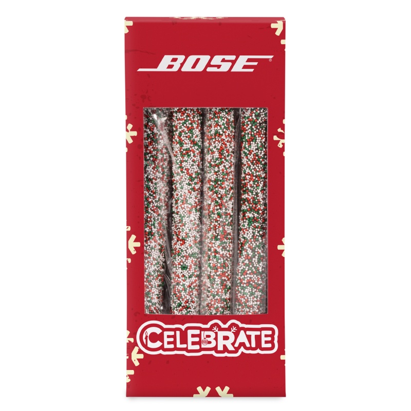 Holiday Chocolate Dipped Non Pareil Pretzel Rods 2