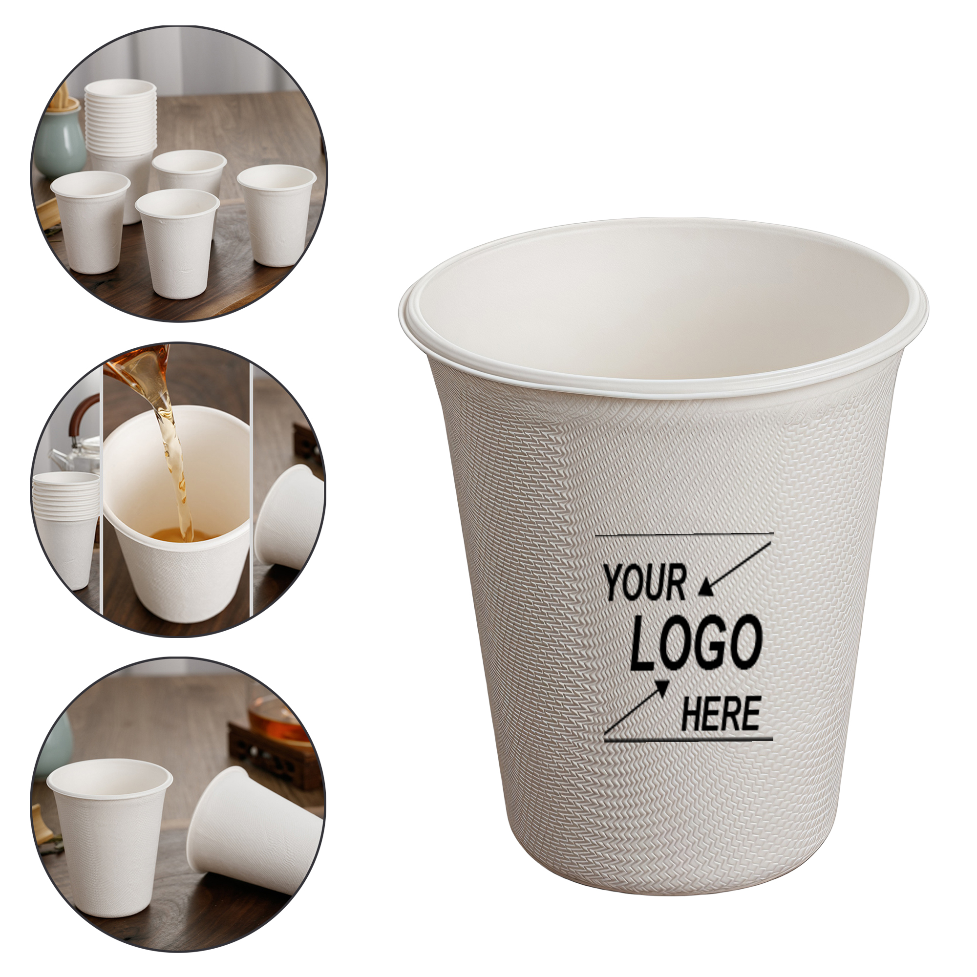 8oz Disposable Biodegradable Paper Cups 3