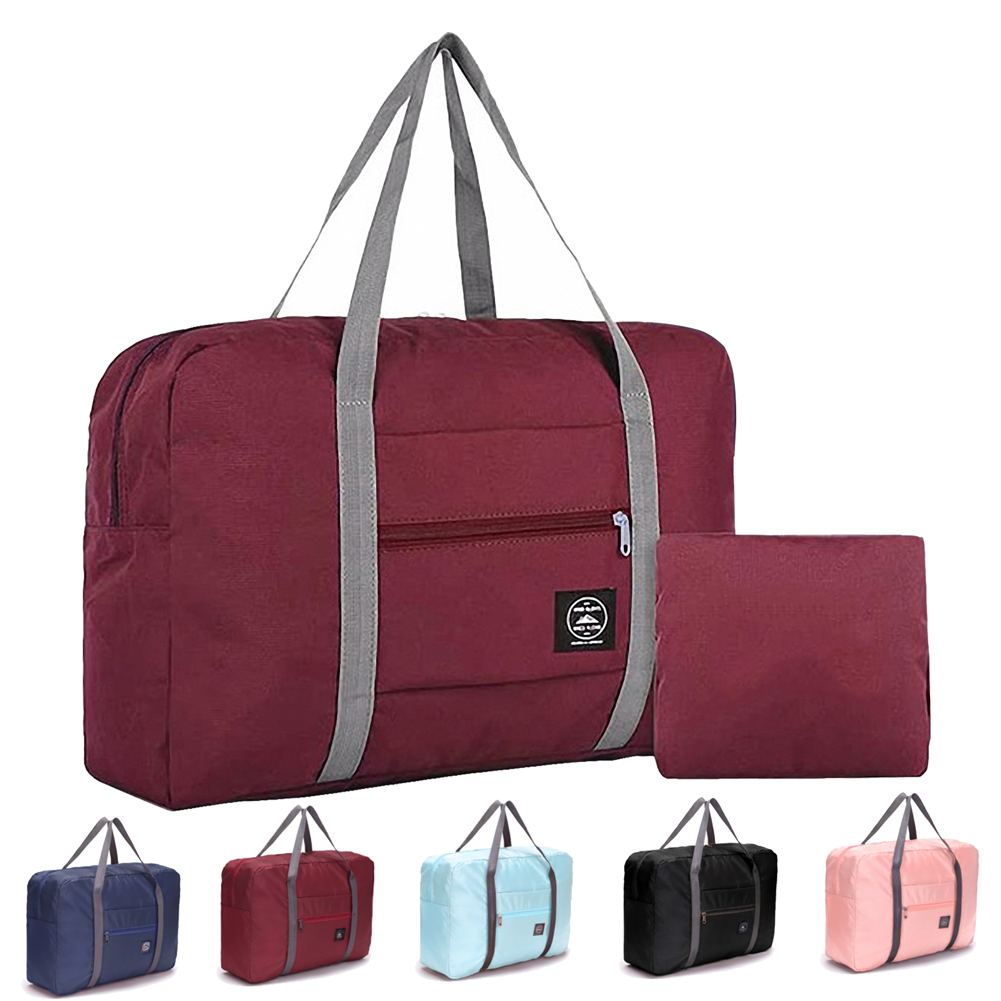 Waterproof Collapsible Travel Duffle Bag with Adjustable Strap and Luggage Handle Pocket 3