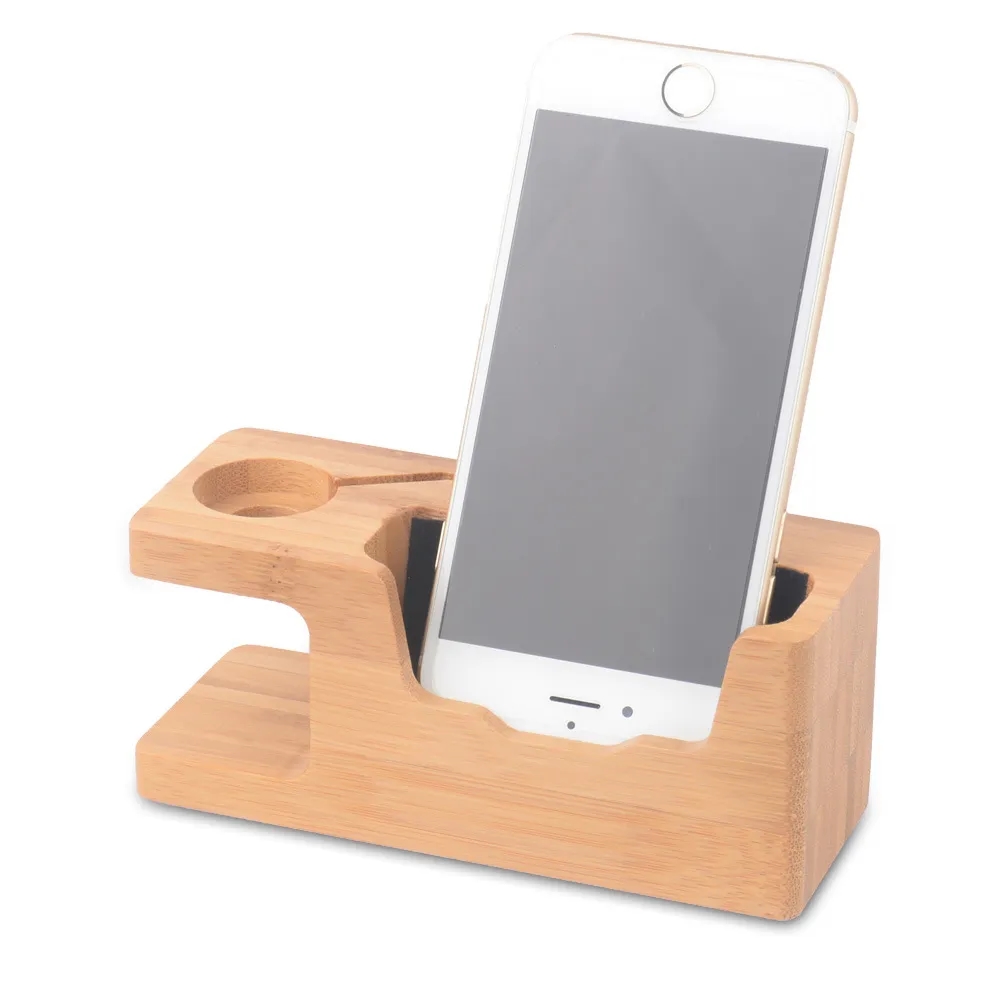 Bamboo Wood Charging Holder for Watch Phone 5