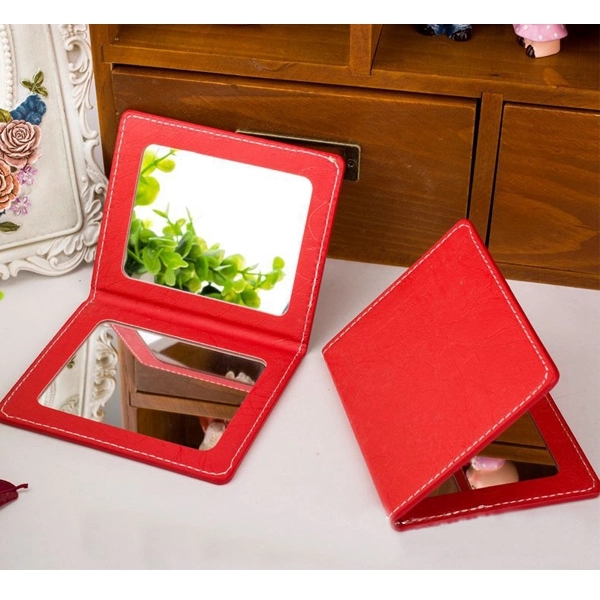 Foldable Mini Pu Leather Pocket Mirrors 1